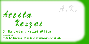 attila keszei business card